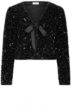 Meteorite Black Sequin Bow Jacket