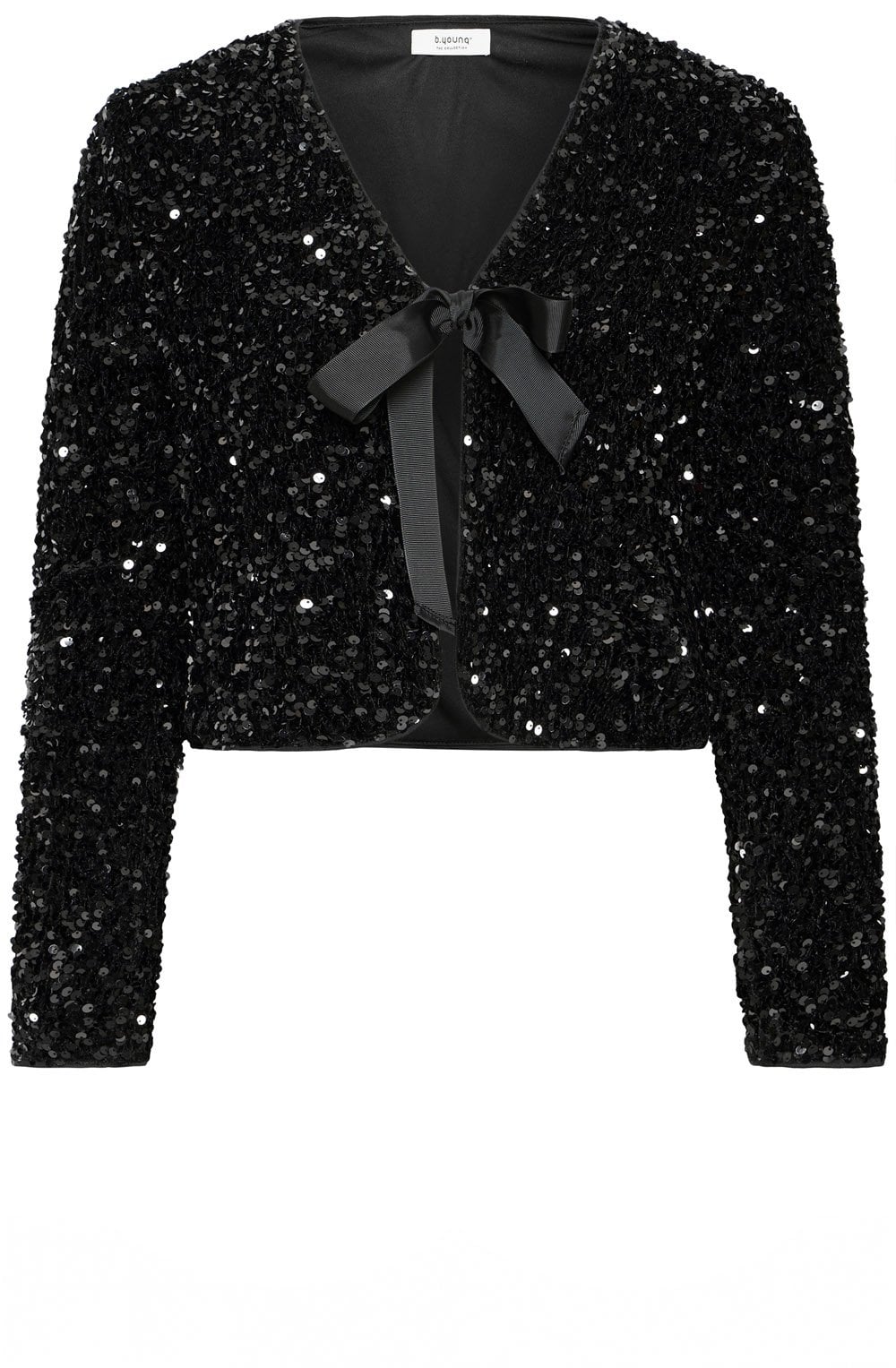 Meteorite Black Sequin Bow Jacket