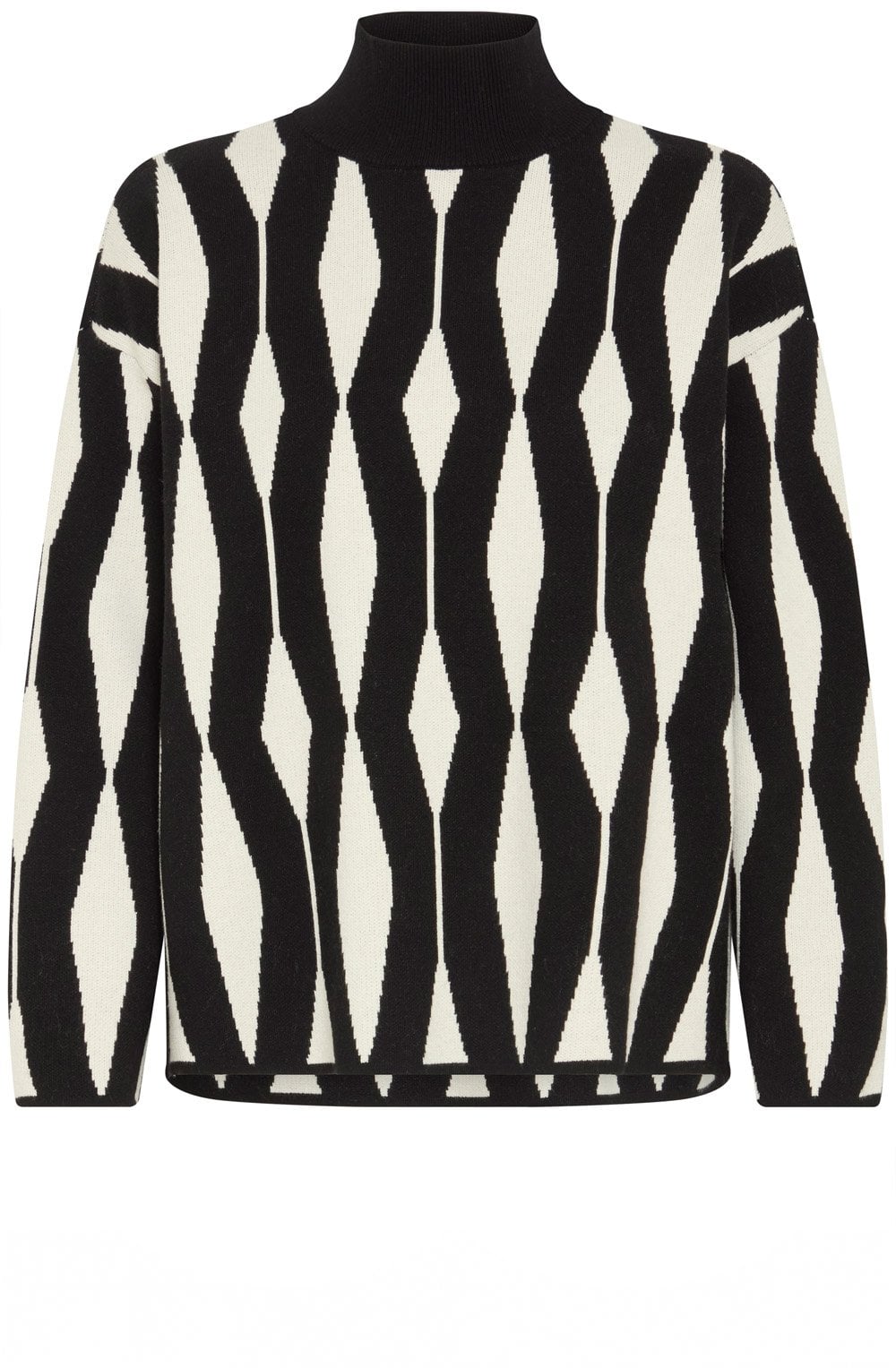 Meteorite Black Zig Zag Jacquard Jumper