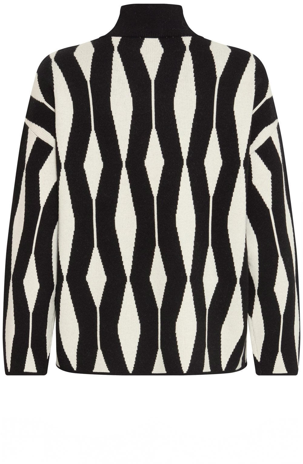 Meteorite Black Zig Zag Jacquard Jumper