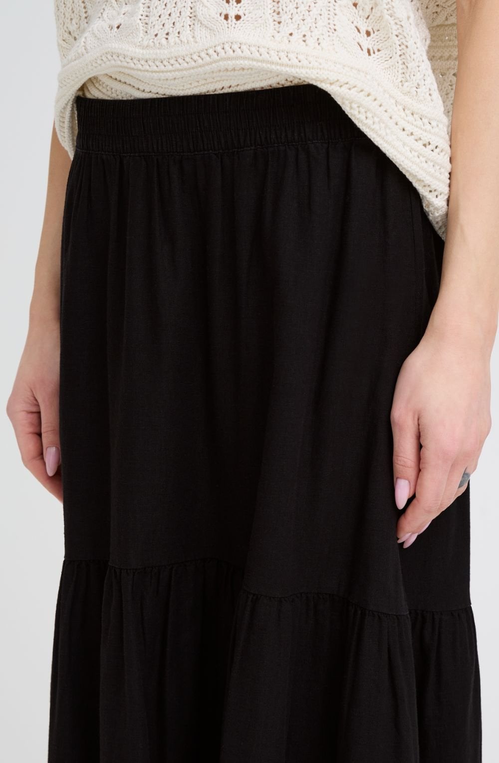 Meteorite Linen Mix Boho Skirt