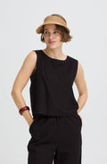Meteorite Linen Mix Button Back Blouse