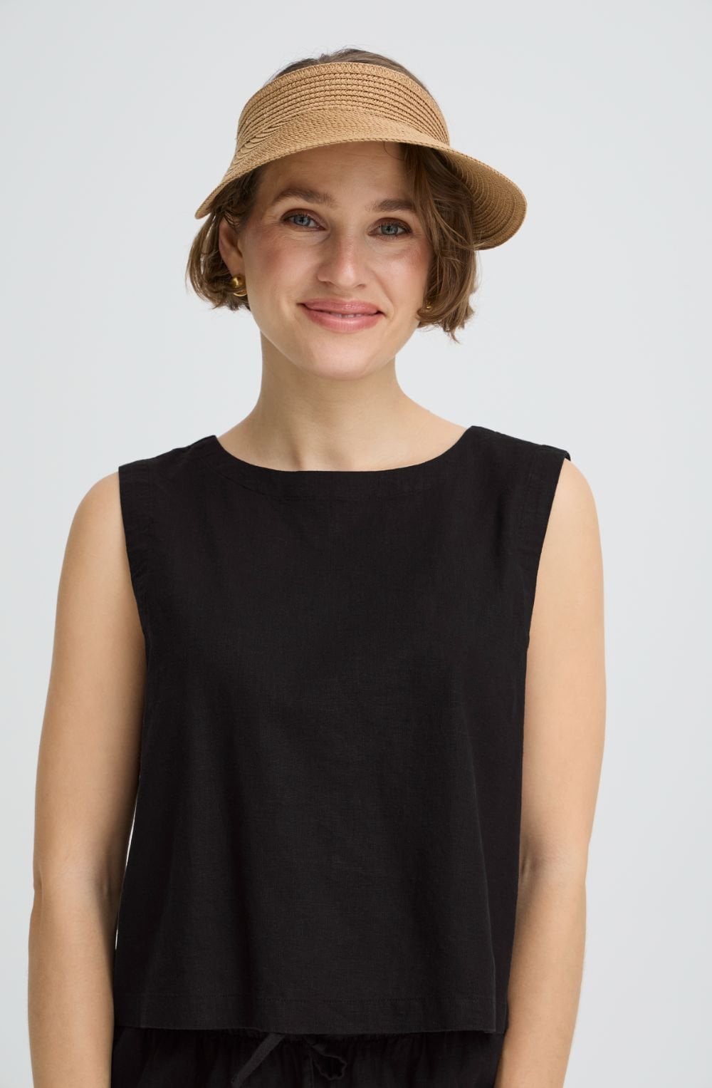 Meteorite Linen Mix Button Back Blouse