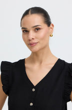 Meteorite Linen Mix Ruffle Sleeve Shirt