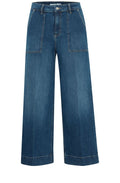 Mid Blue Denim Komma Wide Leg Jeans