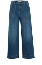 Mid Blue Denim Komma Wide Leg Jeans