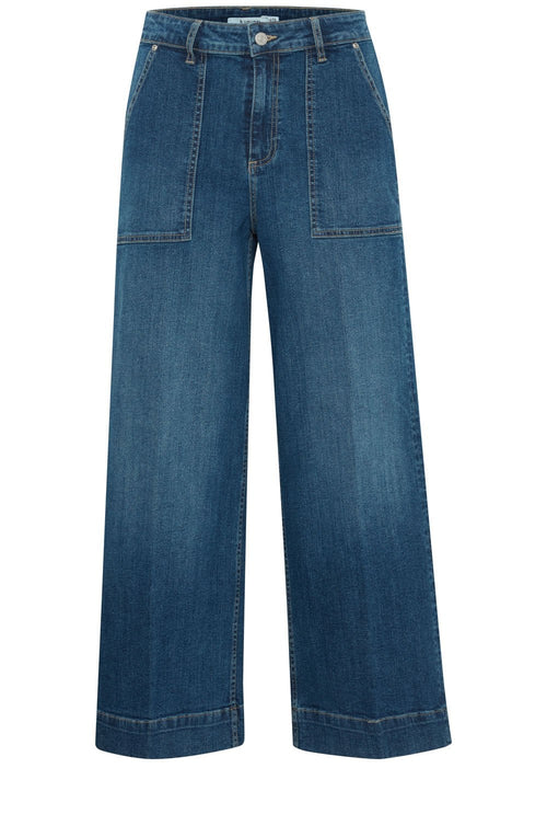 Mid Blue Denim Komma Wide Leg Jeans