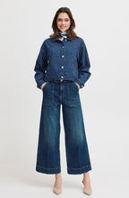 Mid Blue Denim Komma Wide Leg Jeans