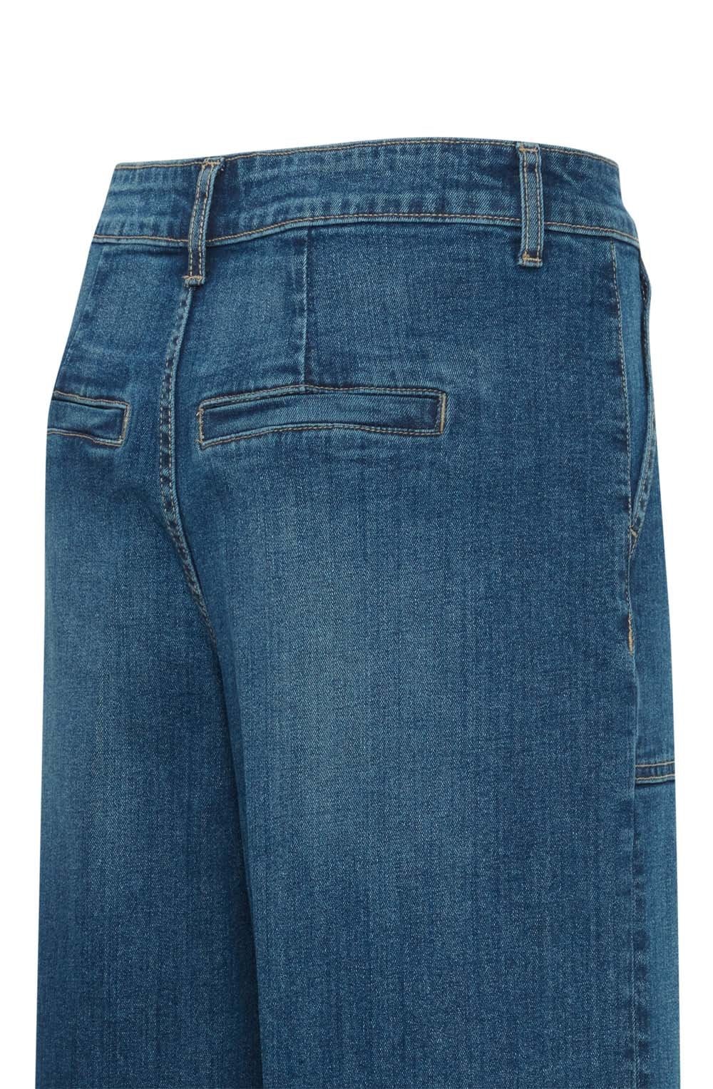 Mid Blue Denim Komma Wide Leg Jeans