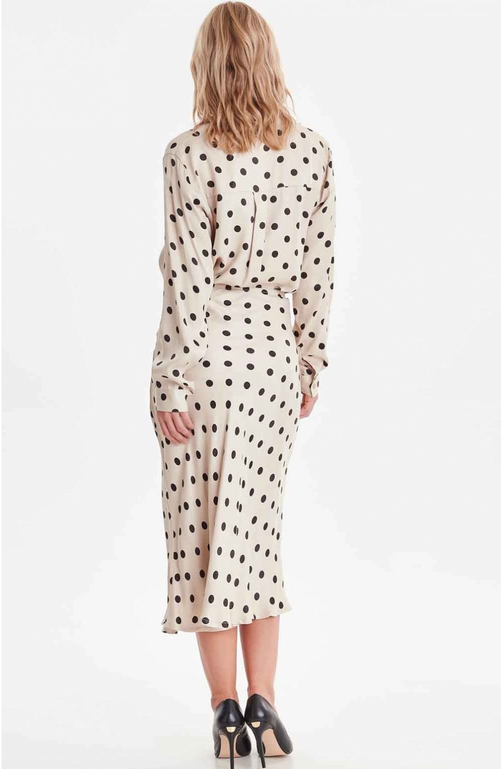Mid Length Spot Print Skirt