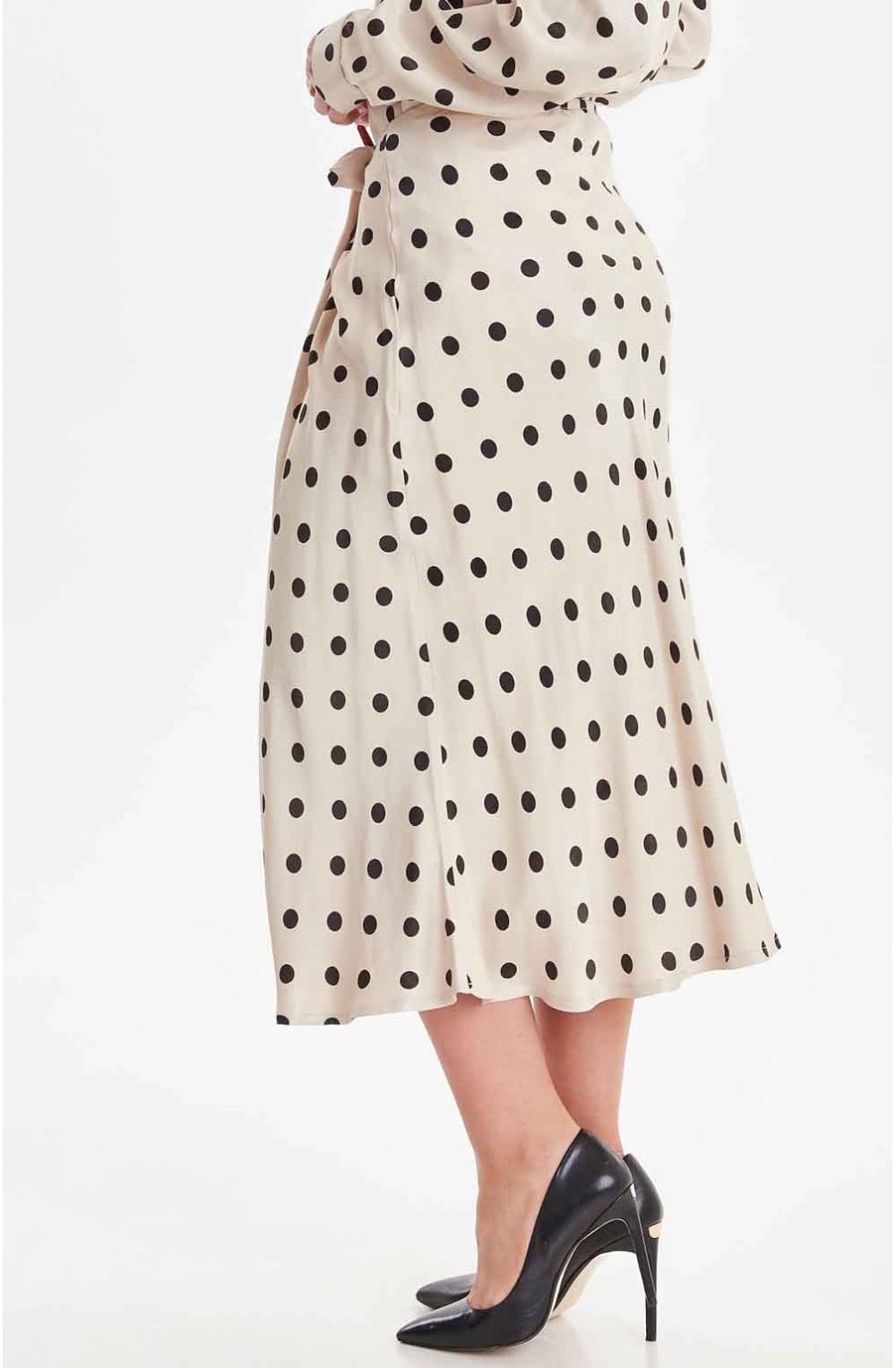 Mid Length Spot Print Skirt
