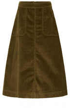 Military Olive Corduroy Skirt