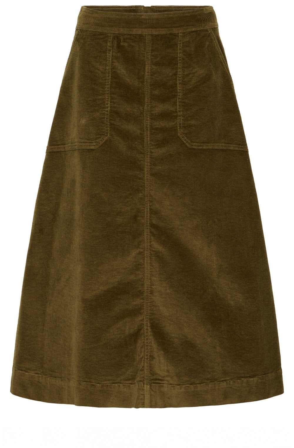Military Olive Corduroy Skirt
