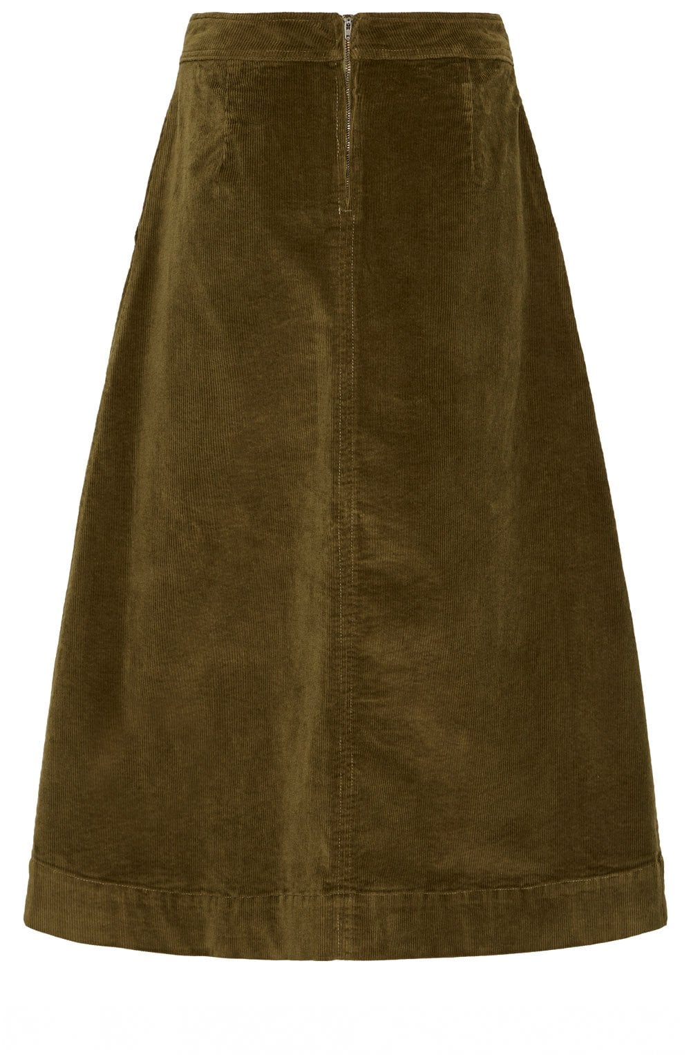 Military Olive Corduroy Skirt