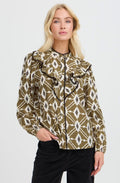 Military Olive Frill Shirt
