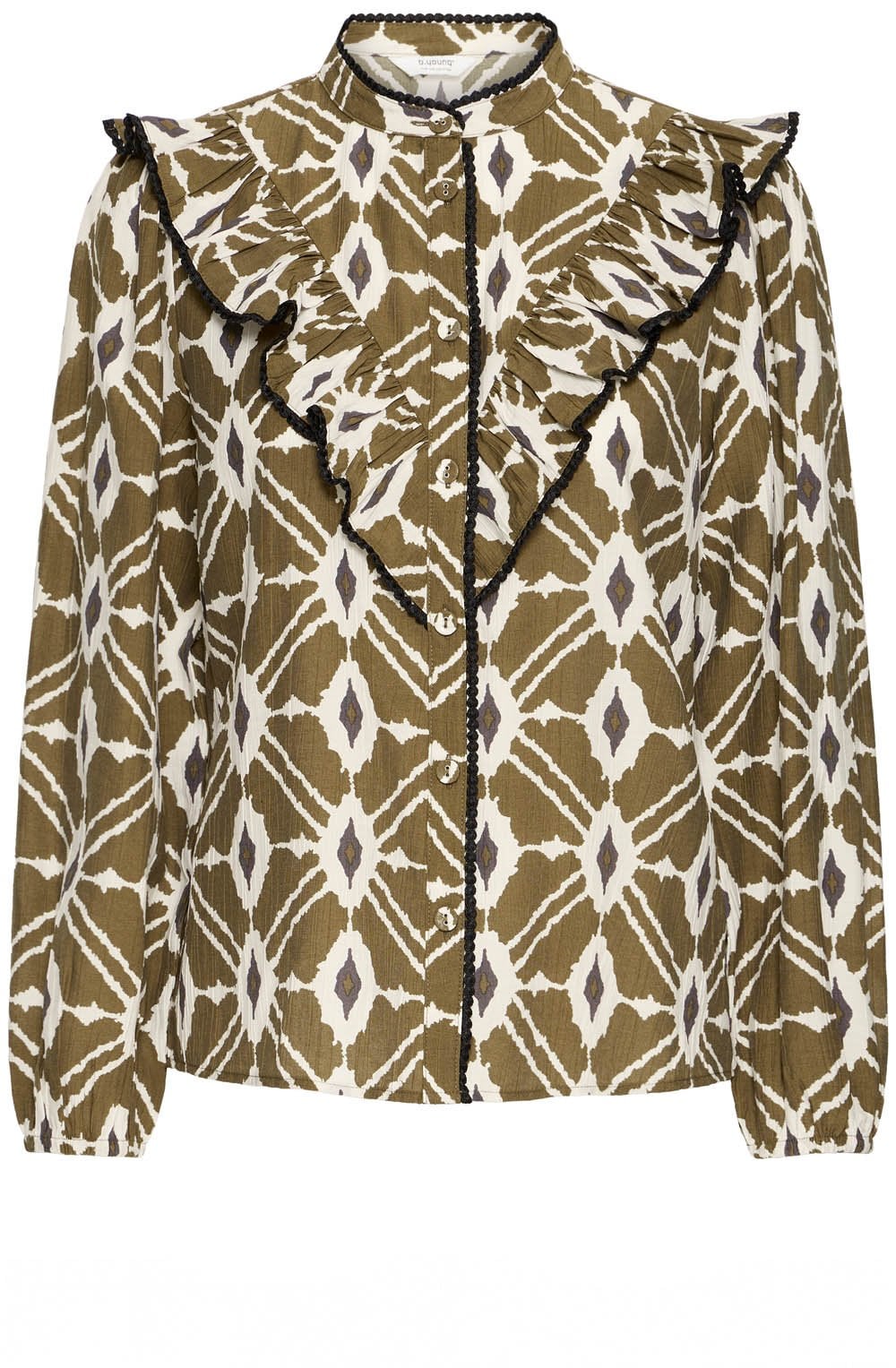 Military Olive Frill Shirt