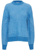 Millox Provence Blue Striped Chunky Knit Jumper