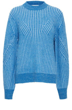 Millox Provence Blue Striped Chunky Knit Jumper
