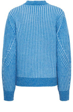 Millox Provence Blue Striped Chunky Knit Jumper