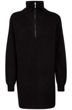 Milo Black Half Zip Knitted Tunic
