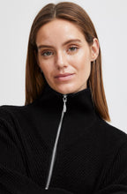 Milo Black Half Zip Knitted Tunic