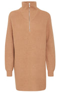 Milo Tiger's Eye Half Zip Knitted Tunic