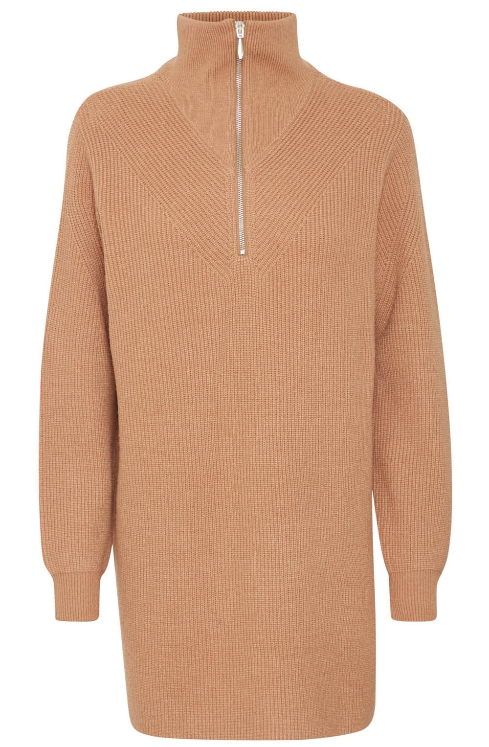 Milo Tiger's Eye Half Zip Knitted Tunic