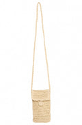 Natural Woven Straw Effect Bavibbe Phone Bag