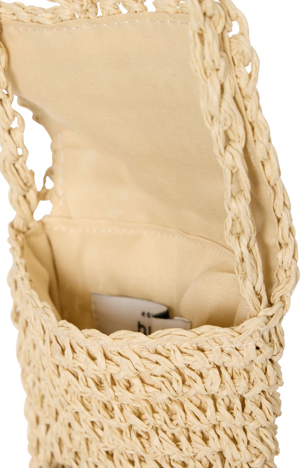 Natural Woven Straw Effect Bavibbe Phone Bag