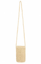 Natural Woven Straw Effect Bavibbe Phone Bag