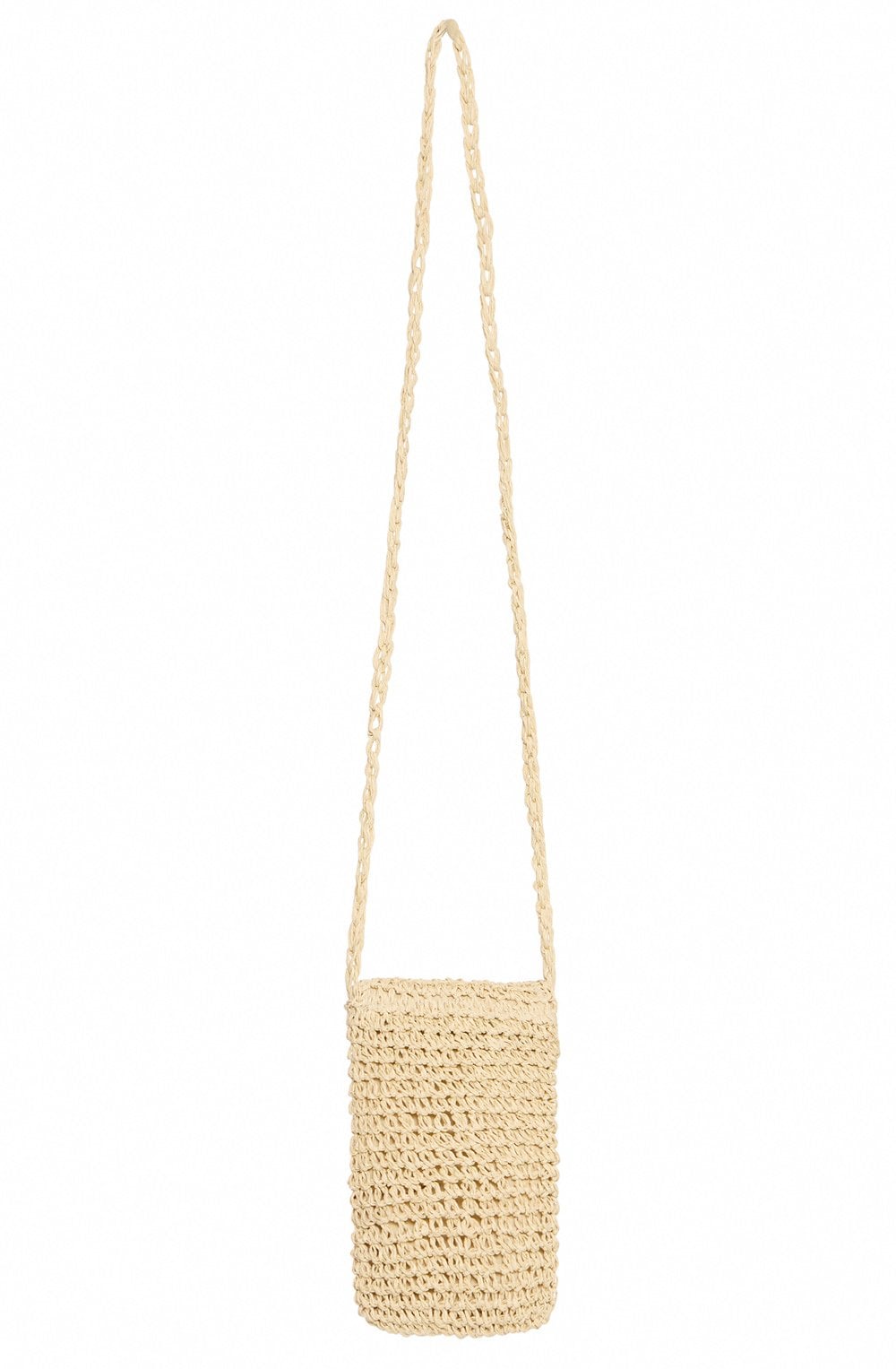 Natural Woven Straw Effect Bavibbe Phone Bag