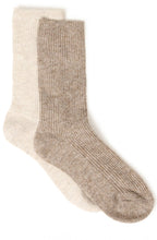 Nature Cream and Beige Knitted Socks