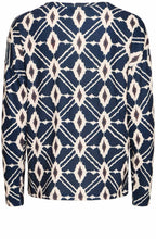 Navy Blaze Bold Print Top