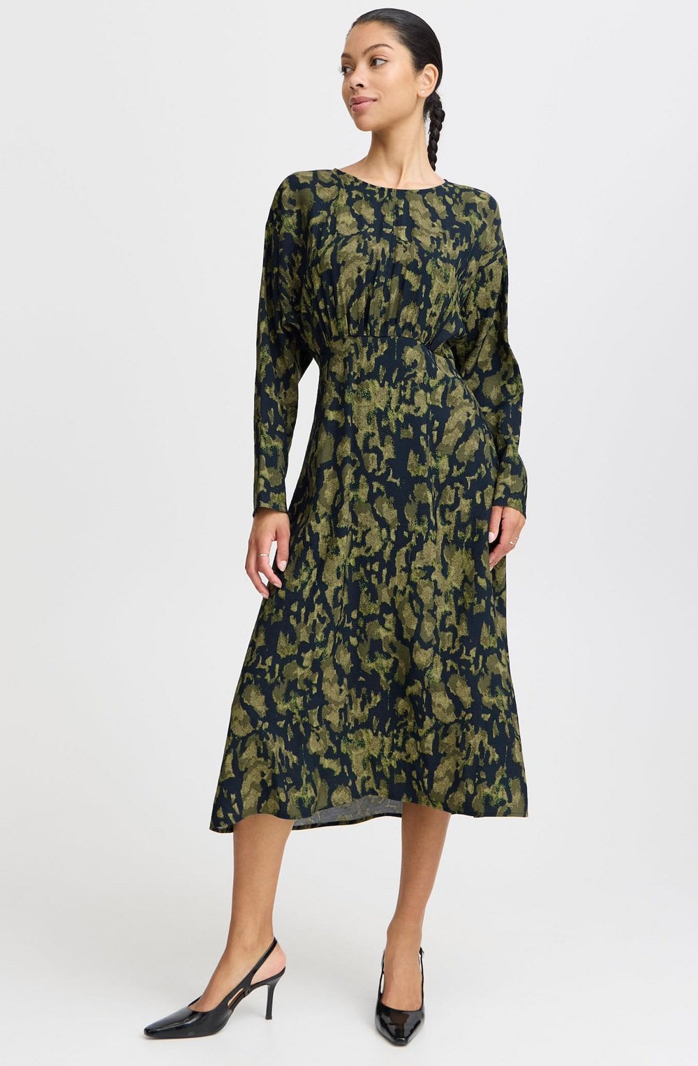Navy Blazer Abstract Mix Hanva Dress