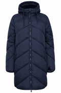 Navy Blazer Bomina Diagonal Quilted Coat