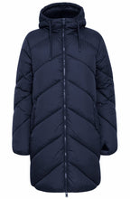 Navy Blazer Bomina Diagonal Quilted Coat
