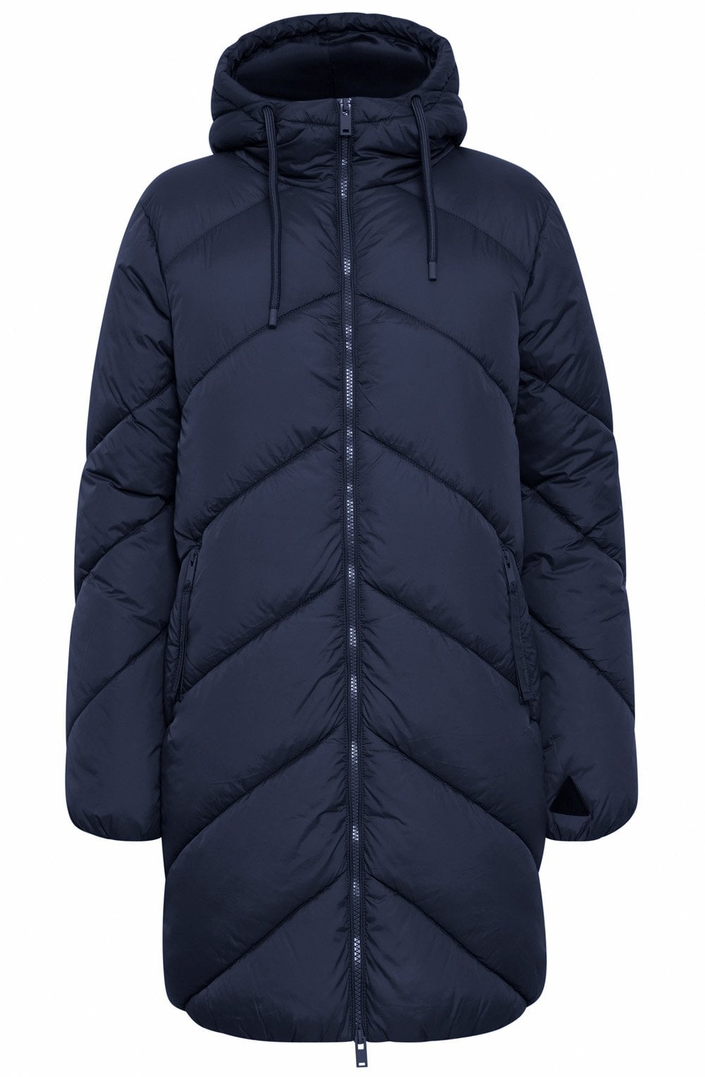 Navy Blazer Bomina Diagonal Quilted Coat