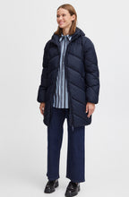Navy Blazer Bomina Diagonal Quilted Coat