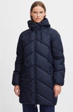 Navy Blazer Bomina Diagonal Quilted Coat