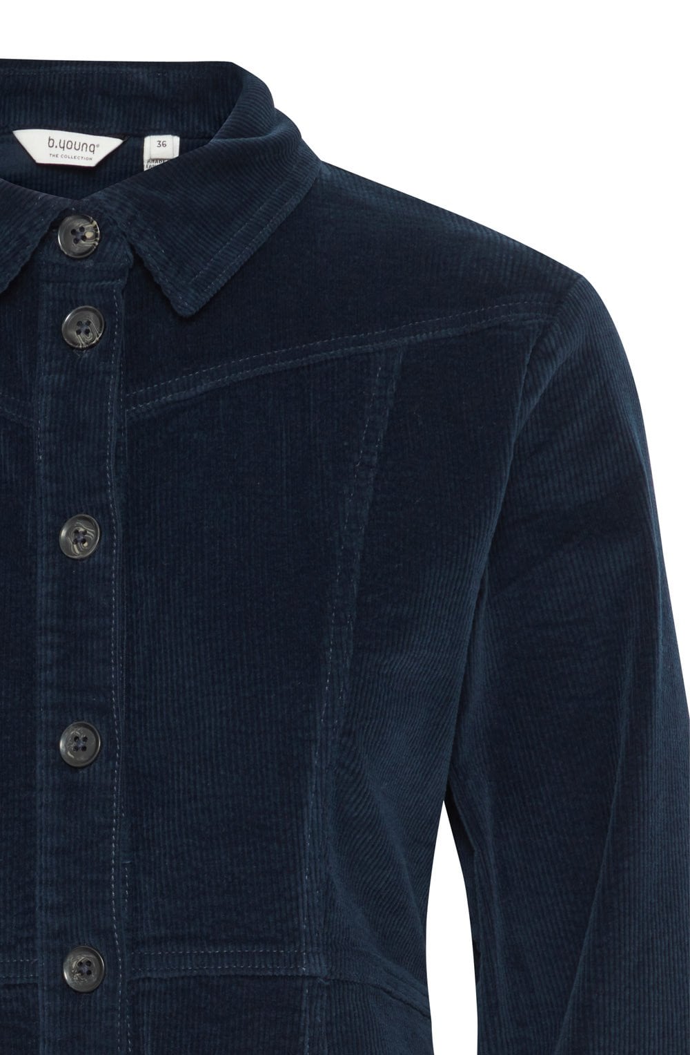 Navy Blazer Corduroy Shirt Dress