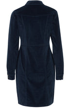 Navy Blazer Corduroy Shirt Dress
