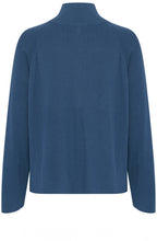 Navy Blazer High Neck Half Zip Jumper