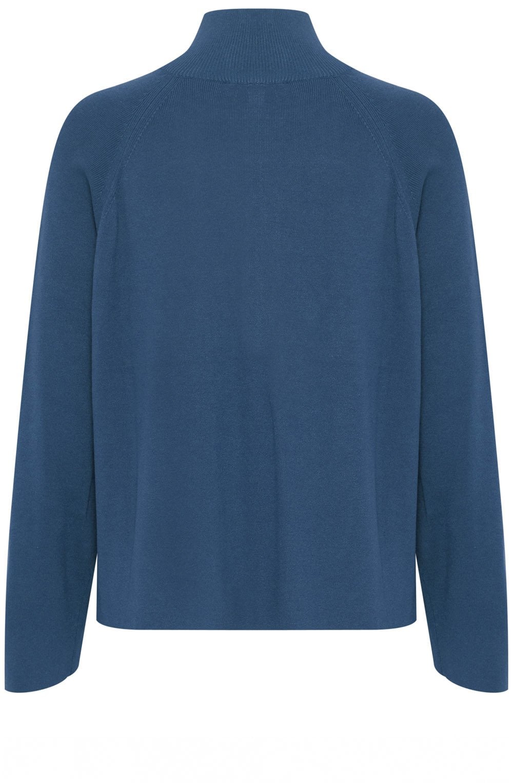 Navy Blazer High Neck Half Zip Jumper