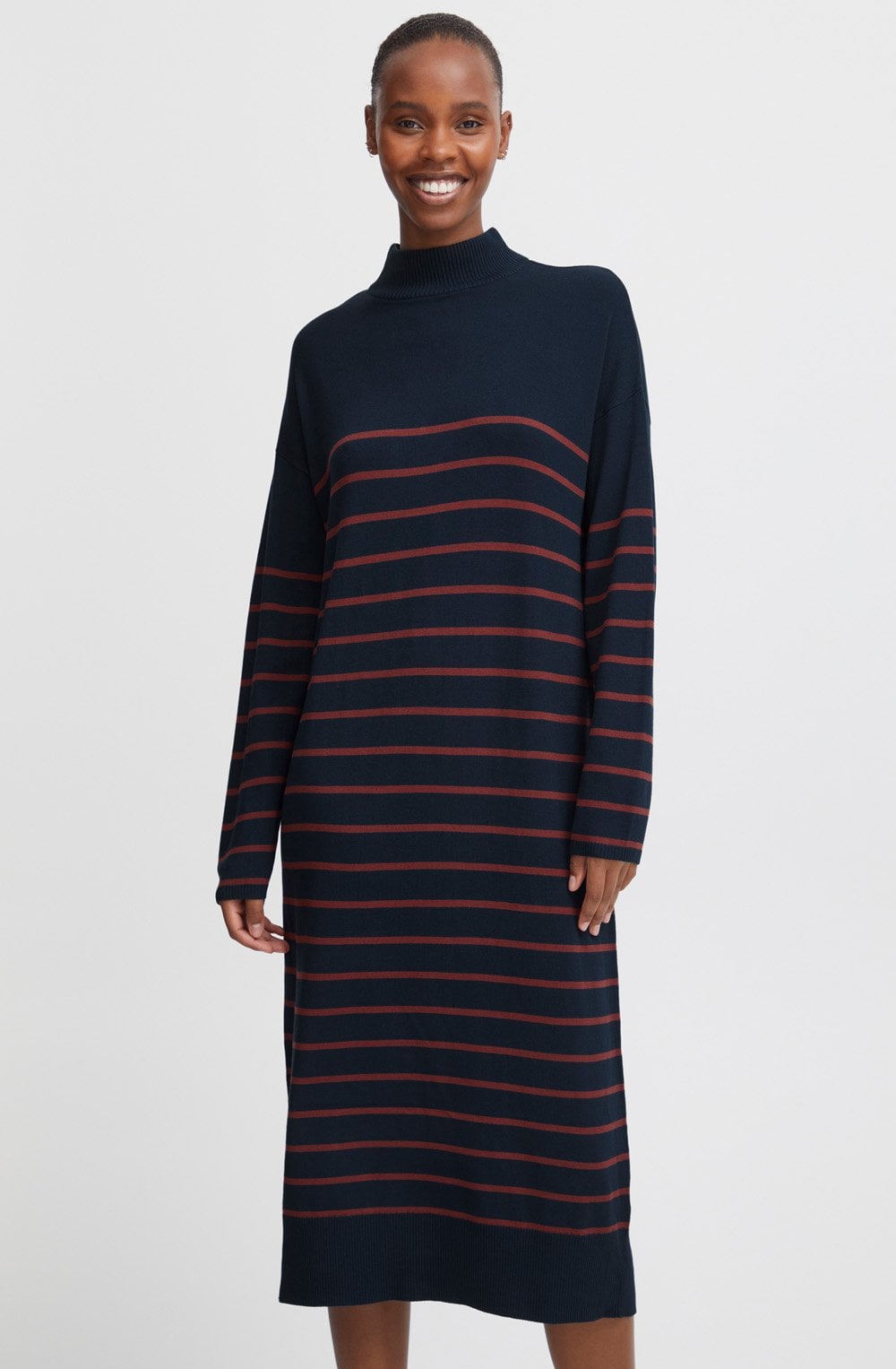 Navy Blazer MMorla Turtle Neck Dress