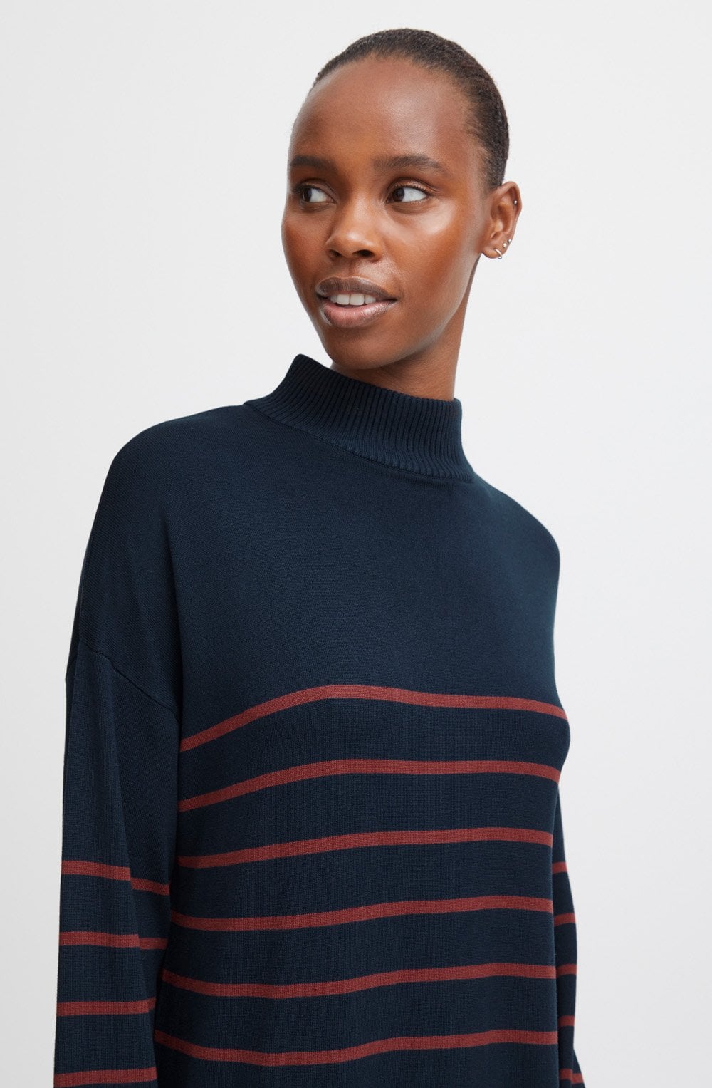 Navy Blazer MMorla Turtle Neck Dress