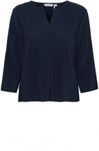 Navy Blazer Pleated Trissa Top