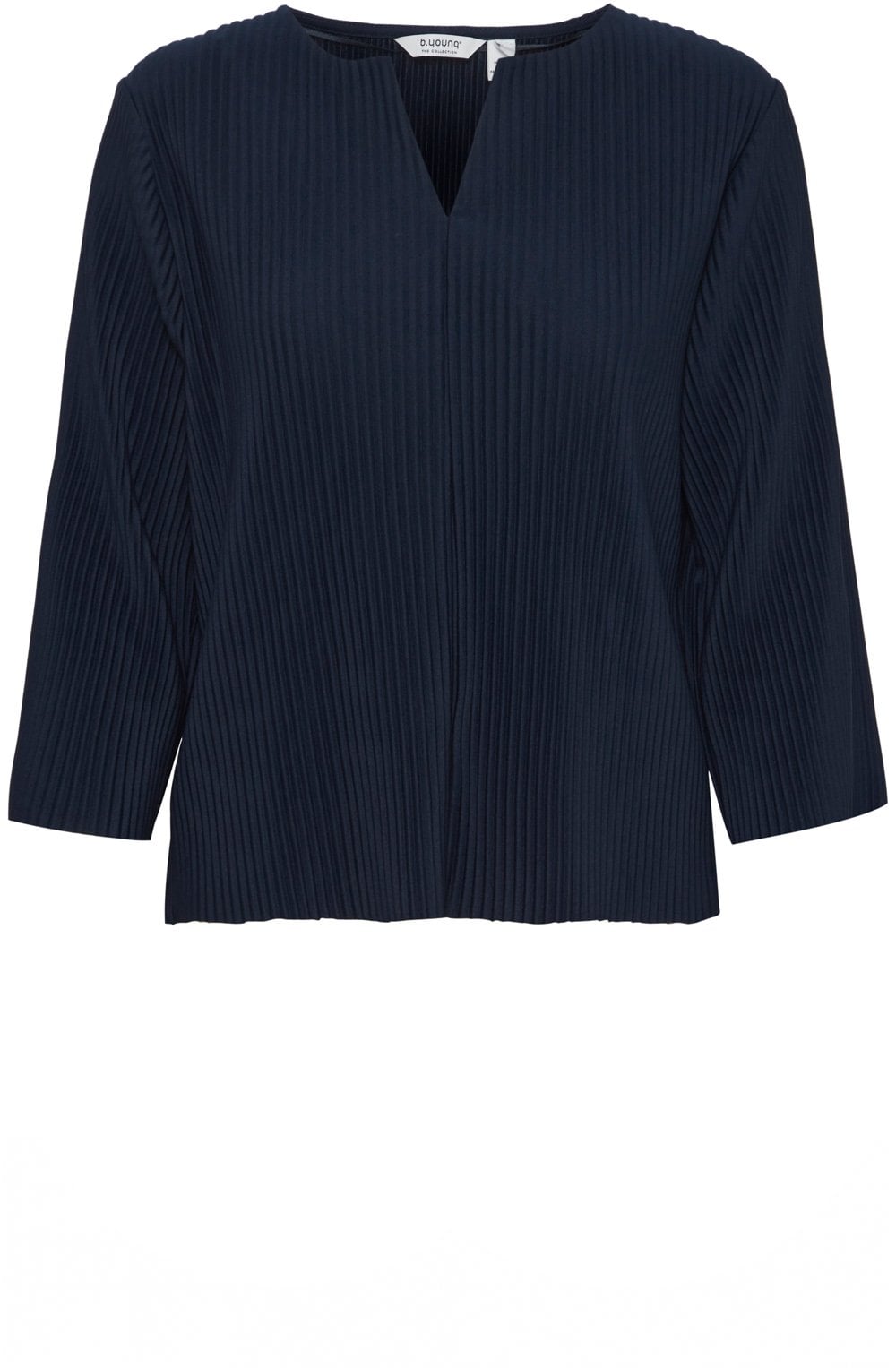 Navy Blazer Pleated Trissa Top