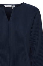Navy Blazer Pleated Trissa Top