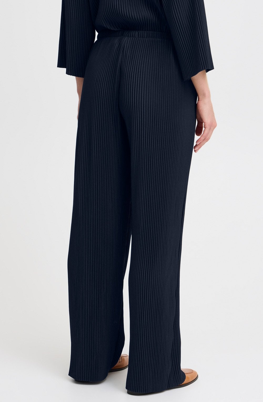 Navy Blazer Pleated Wide Leg Trissa Trousers