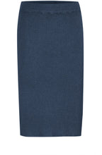Navy Blazer Ribbed Knit Mmorla Skirt